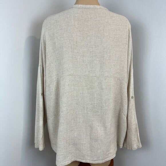 Vintage Royal Belle Womens One Size Beige  Western Cottage Button Down Shirt Top - Picture 4 of 11